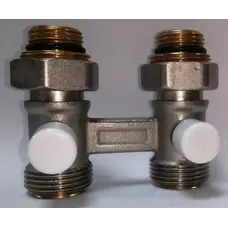 Вузол нижнього підключення панельного радіатора прямий шаровий 3/4"