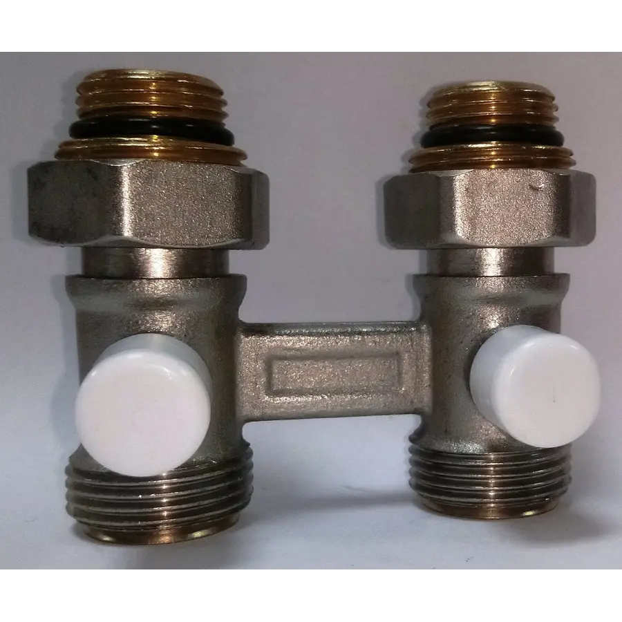 Вузол нижнього підключення панельного радіатора прямий шаровий 3/4"