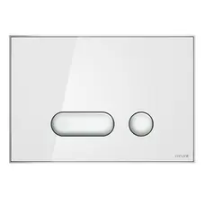 Кнопка змиву Cersanit INTERA біле скло