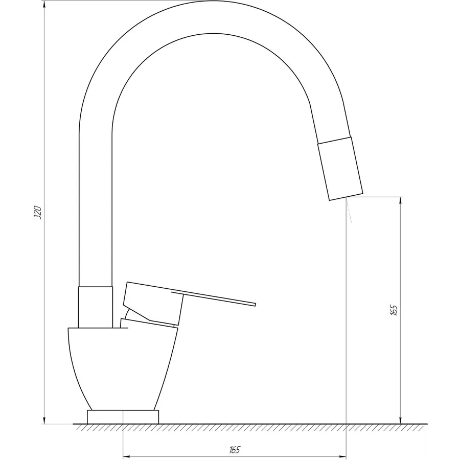 Смеситель для кухни MixMIRA MSM-203SW