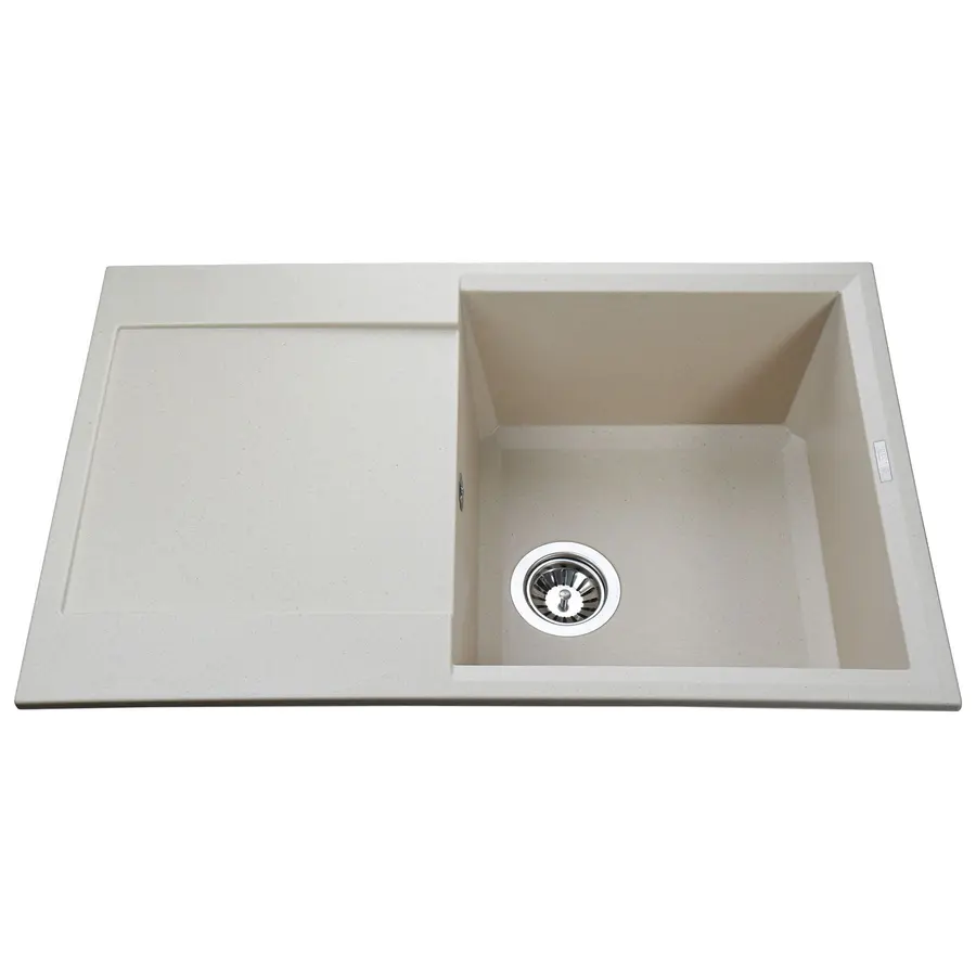 Гранитная кухонная мойка Globus Lux KOMO слоновая кость 790х500