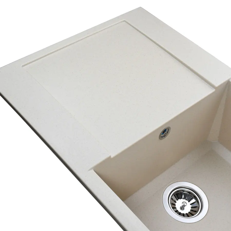 Гранитная кухонная мойка Globus Lux KOMO слоновая кость 790х500