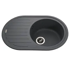 Гранітна мийка Globus Lux OHARA сірий металік 770х500мм-А0003