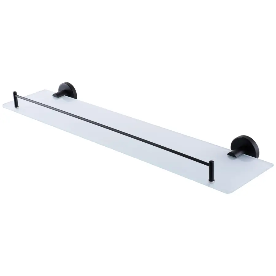 Полиця Globus Lux BS8427 чорна матова, матове скло SUS304