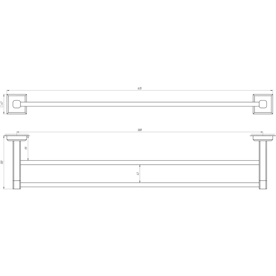 Тримач рушників TOPAZ TKB 9911/60