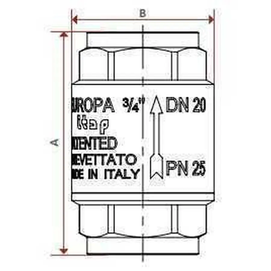 Клапан зворотнього ходу води ITAP 1/2″ EUROPA 100