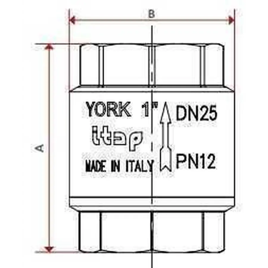 Клапан зворотнього ходу води ITAP 1 1/4″ YORK 103