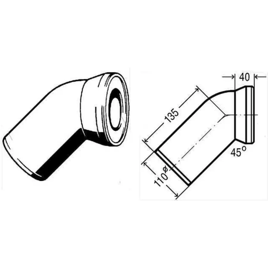 Колено для унитаза VIEGA 101718