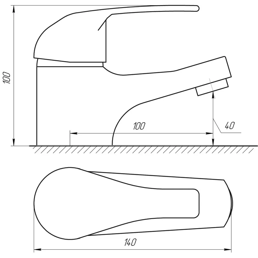 Змішувач для умивальника BRAVO Comfort BF-101 латунь