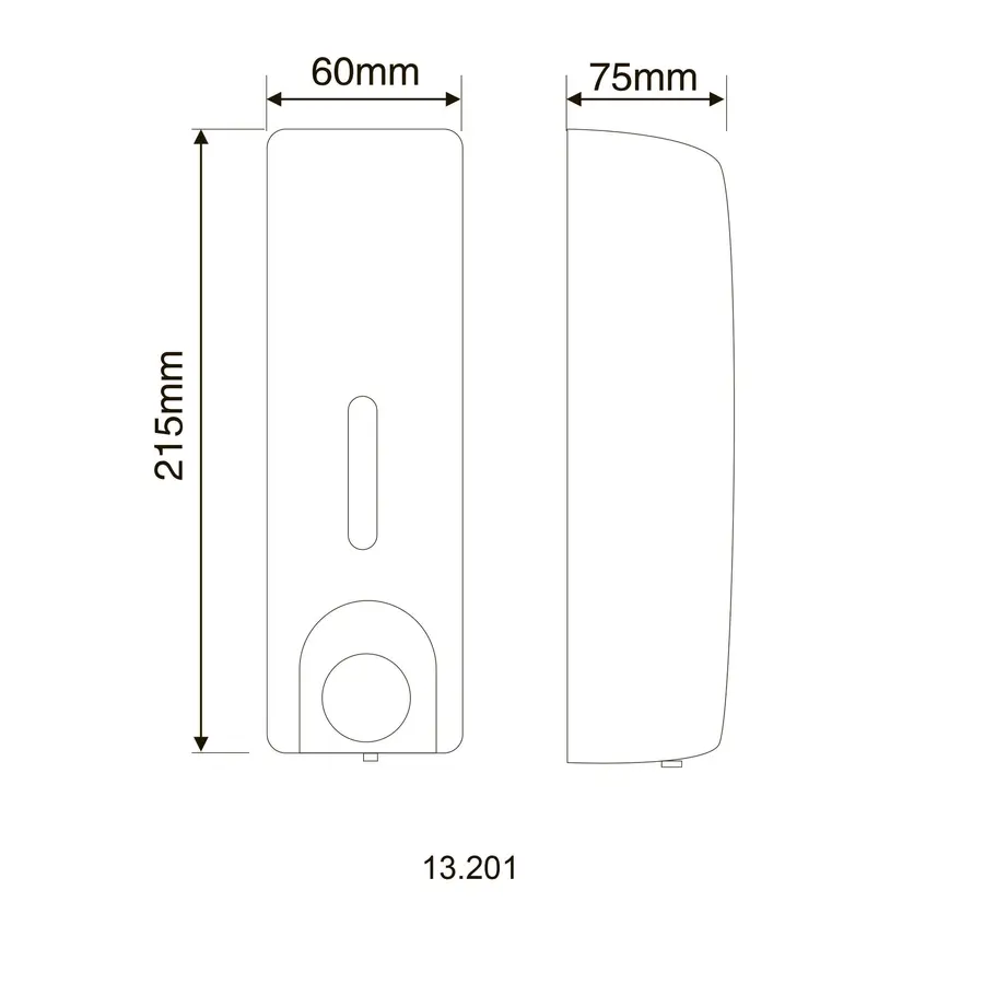 Дозатор рідкого мила HOTEC 13.201 ABS White