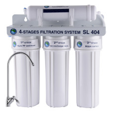 Система 4-х ступенчатого очистки Bio + systems (очистка + смягчения) SL404-NEW + монокран