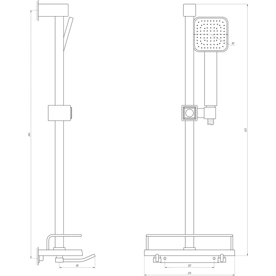Душевая стойка DISHI-L116-TP-KIT