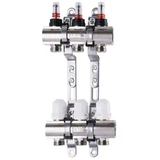 Колектор з вимірювачем витрат, регуляторами та кріпленням ECO 001D 1″x3