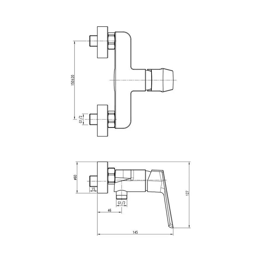 Змішувач для душа TOPAZ LEXI TL 21701-H57-GB