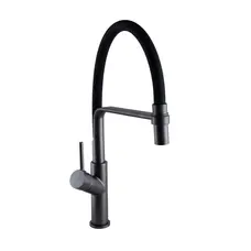 Змішувач для кухні Globus Lux DENVER Flex GDF-32-11-01 Графіт-Чорний Гофровилив, латунь