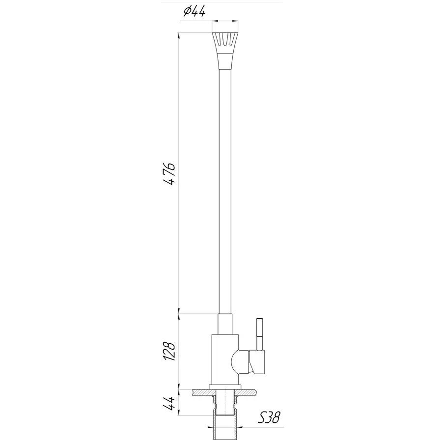 Змішувач для кухні Globus Lux ALPEN SBT1-203SA-BB-B01