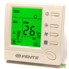 Термостат квадратний кнопковий бежевий LCD 1 канал AC220V /RTS-1-400 VENTS/