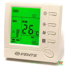 Термостат квадратний кнопковий бежевий, 1 канал RTS-1-400 /ВЕНТС/