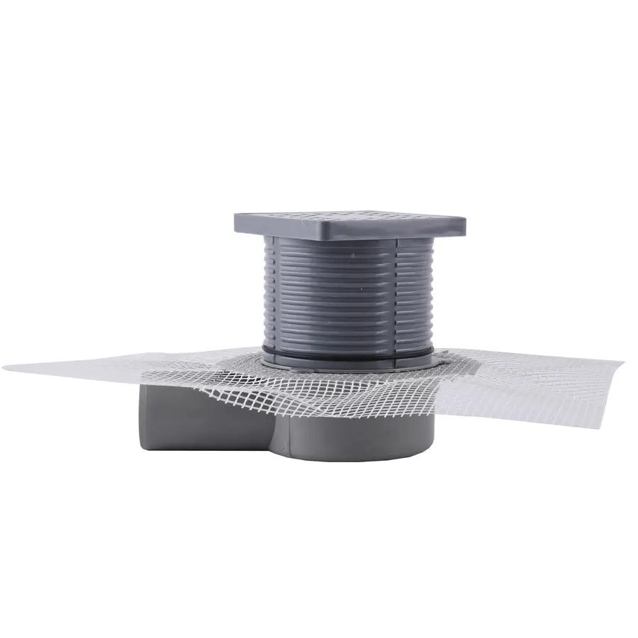 TM421-TILLO Трап з сухим затвором DN50, нерж,решiтка 100*100 гориз,з фланцем,Туречччина