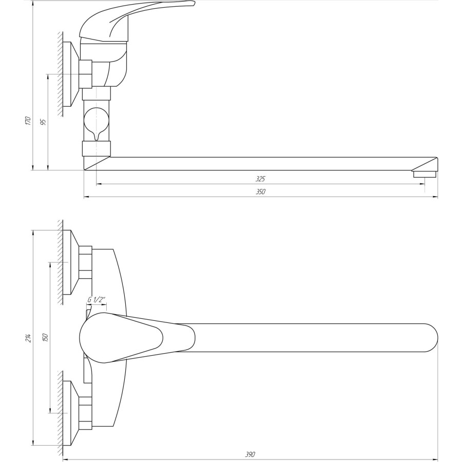 Смеситель для ванны EcoMix E-GEZ-108