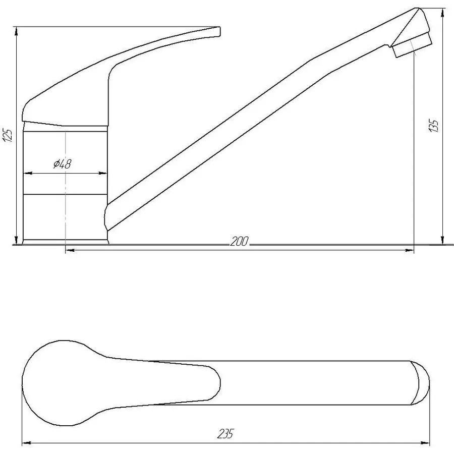 Змішувач для кухні Globus Lux Solly GLSO-0203