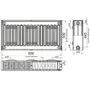Радіатор сталевий панельний KALDE 22 бок 500x900