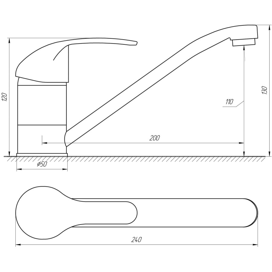 Кухонный смеситель DOMINO ACCENT DAC-103