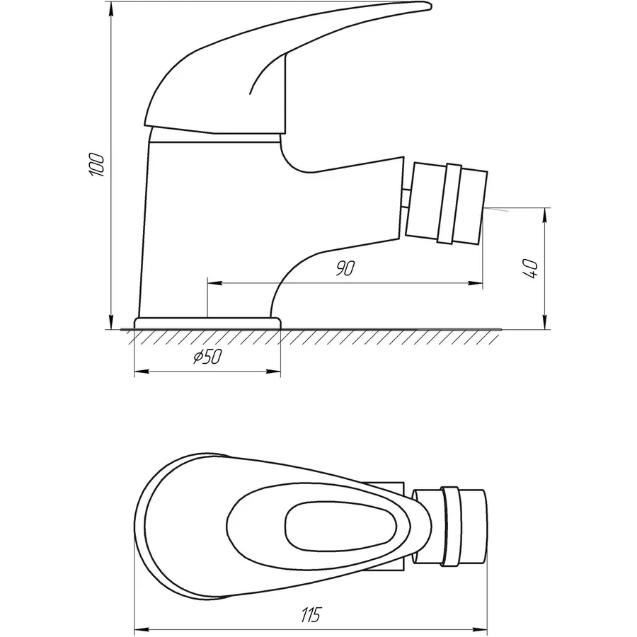 Смеситель для биде EcoMix ELIT EM-106