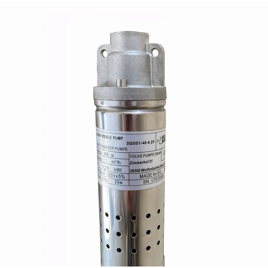 Насос свердловинний шнековий VOLKS pumpe 2QGD 1-48-0,25кВт 2 дюйми! + кабель 15м