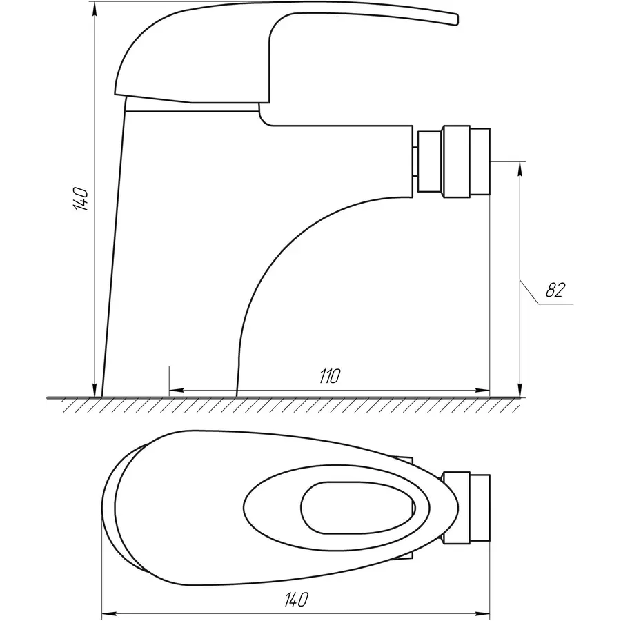 Смеситель для биде Globus Lux Smart GLSM-0106