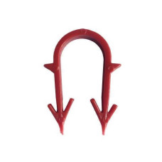 Гарпун-скоба для крепления трубы теплого пола Ø16 / 20 длина 45мм, красная (упаковка 100шт)
