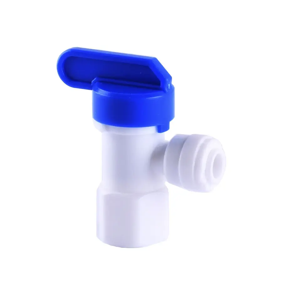 Кран на бачок обратного осмоса 1/4 х 1/4 "(синий) ST001A