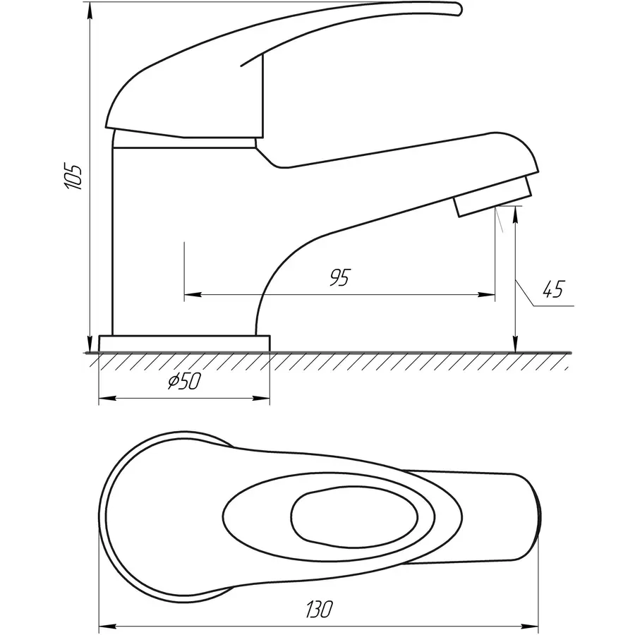 Смеситель для умывальника Globus Lux Sena GLS-101