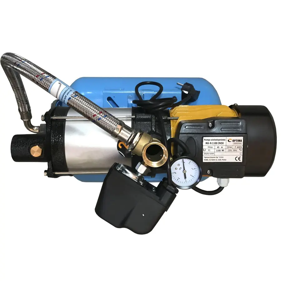 Насосная станция Optima MH-N1100 INOX-24 1,1кВт багатоступ ,, нерж, колеса, на расческе