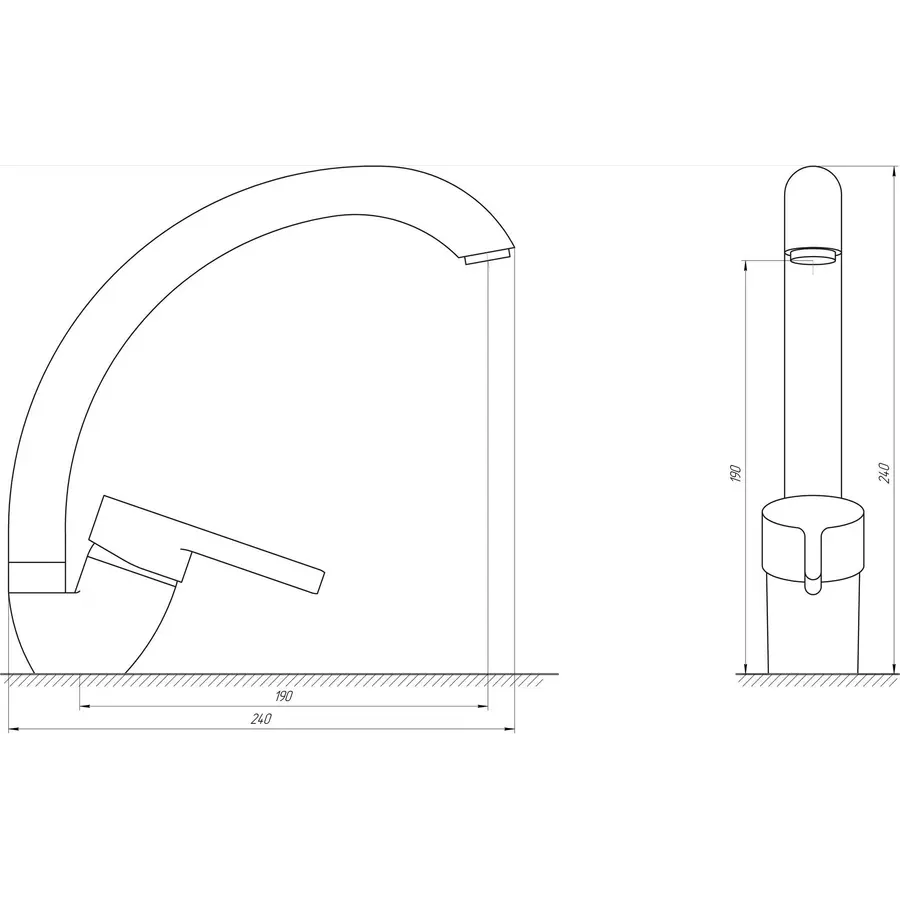 Змішувач для кухні DOMINO DL2-203S