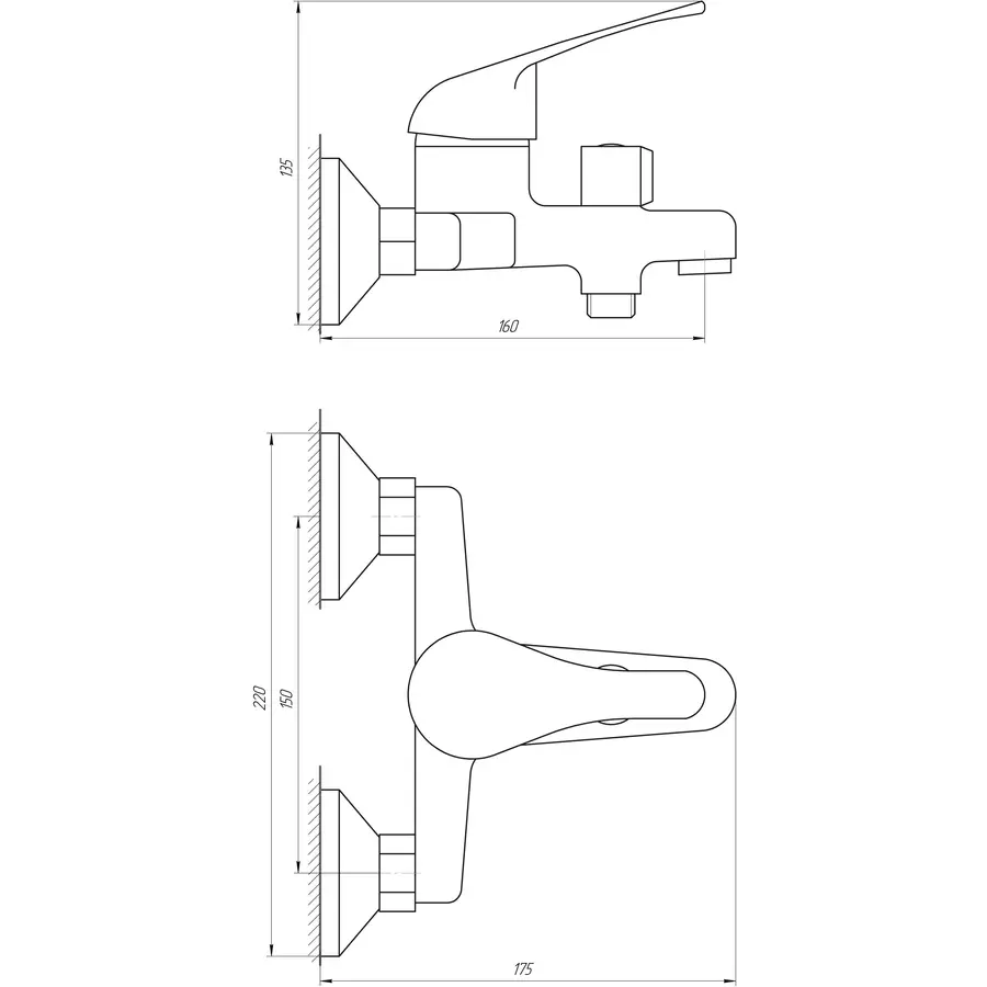 Смеситель для ванной BRAVO Comfort BF-102N EURO латунь