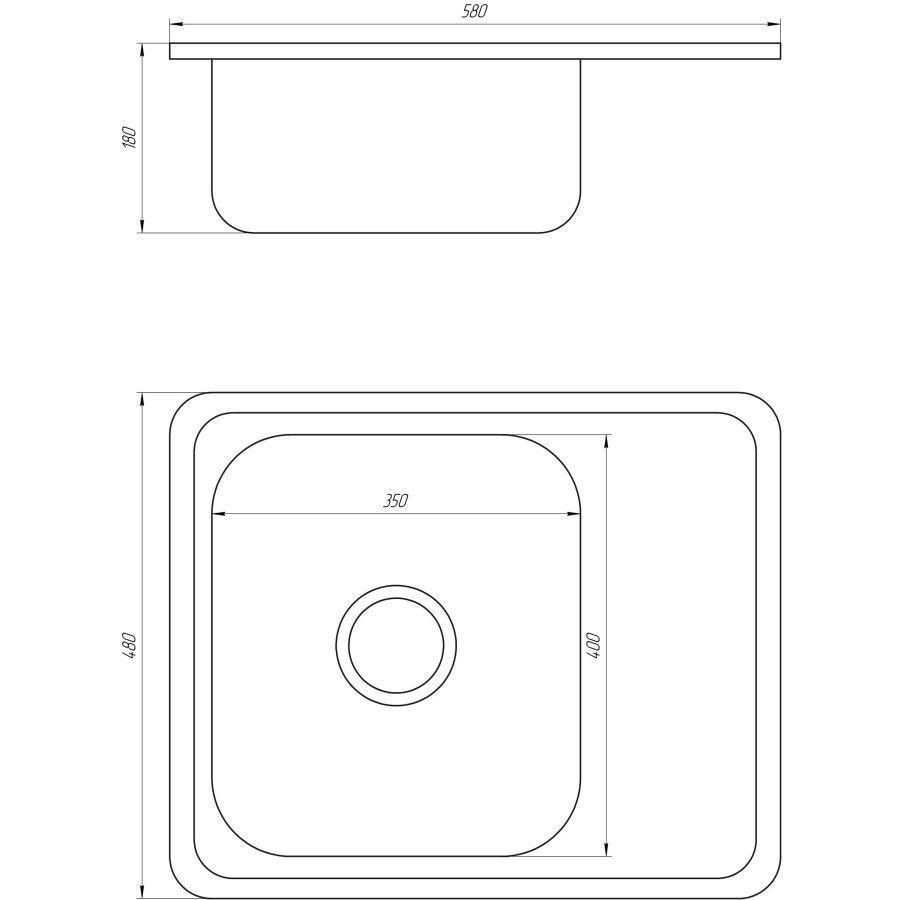 Мойка кухонная Mira MR 5848 D Decor