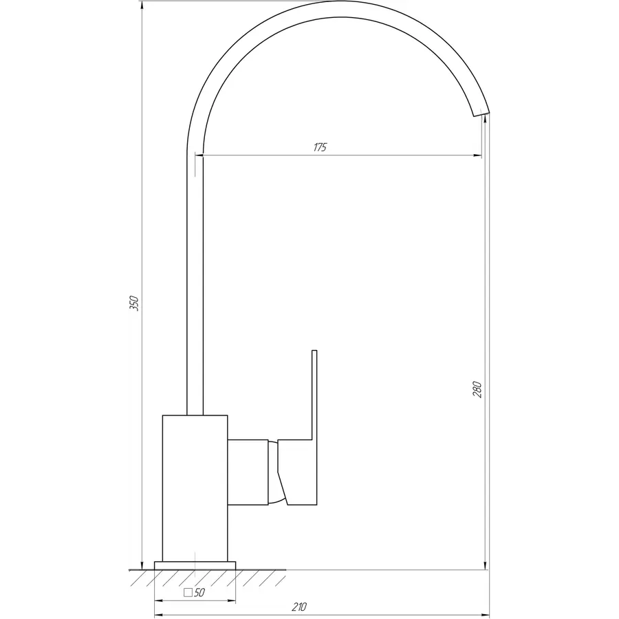 Кухонный смеситель стальной Globus Lux Milano GLM-203L