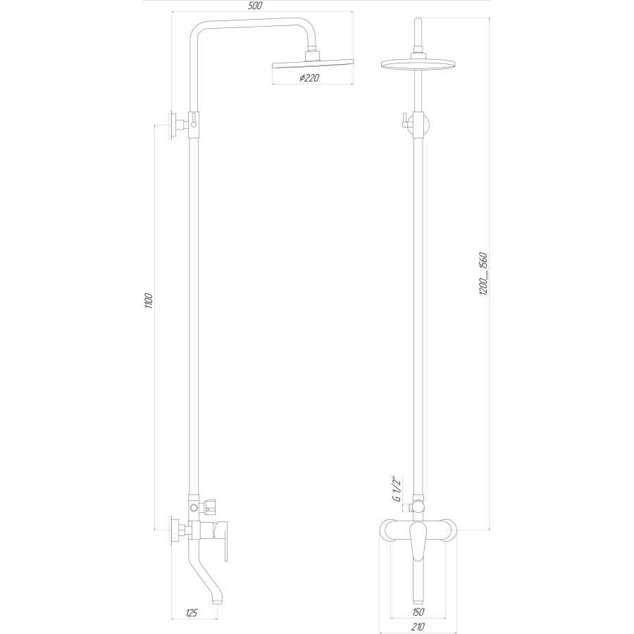 Душевая система DOMINO TORINO KIT-VAN-DS0034