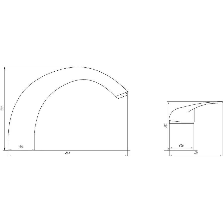 Смеситель для ванны CRISTAL Perfect GPE-109