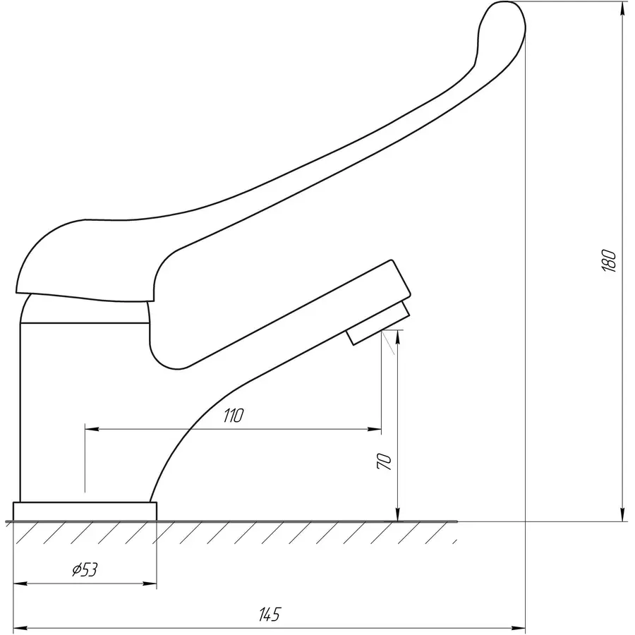 Змішувач для умивальника Globus Lux CLINIC GLCA-1011