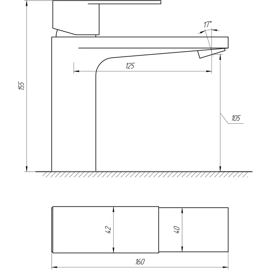 Смеситель для умывальника Globus Lux SHS-101M