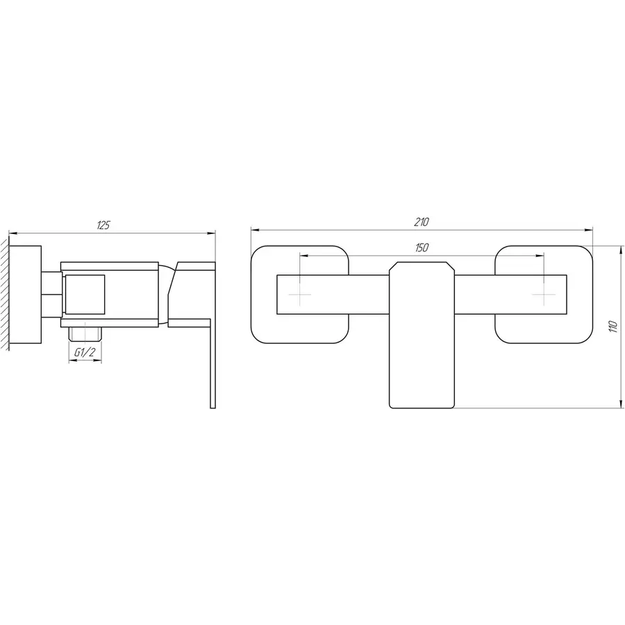 Змішувач для душу Globus Lux SHK-105-M