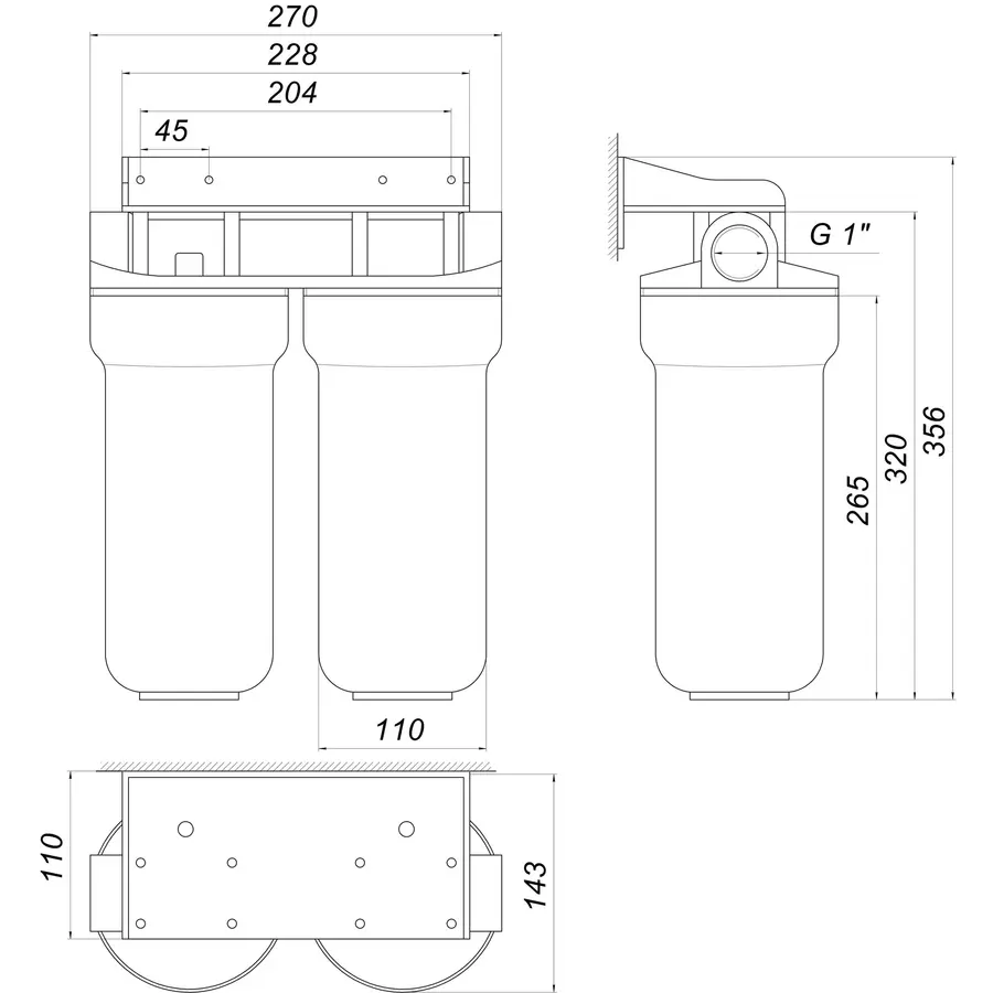Система 2-х ступенчатого очистки Optima OP-02,1 "