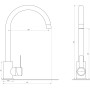 Кухонный смеситель стальной Globus Lux WIEN SUS2-203SN