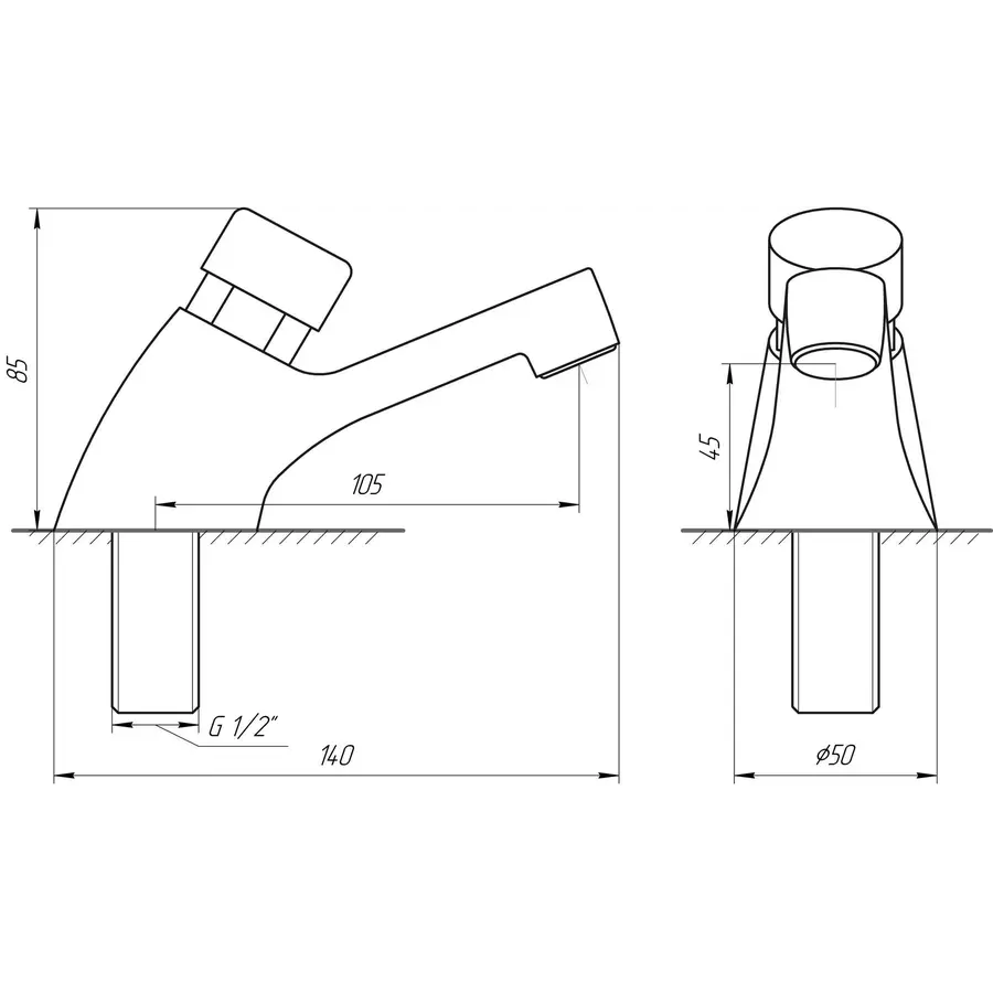 Кран-дозатор для умывальника Globus Lux MO1501 одна вода