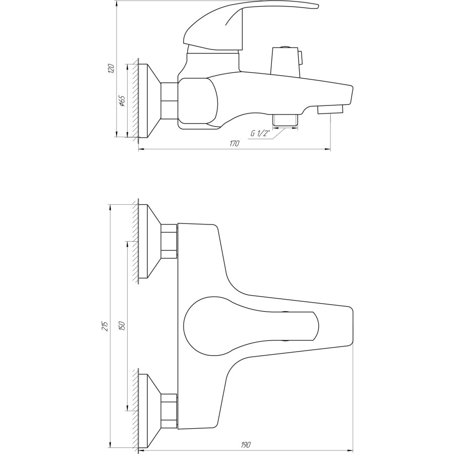 Змішувач для ванни DOMINO ACCENT DAC-102NE