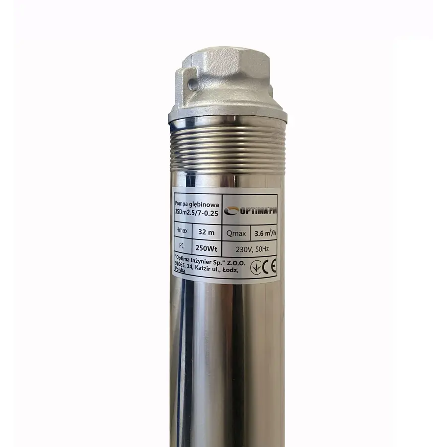 Насос свердловиний з підвищеною стійкістю до піску OPTIMA PM 3SDm2,5/7 0,25 кВт 35м + 1,5 м кабель