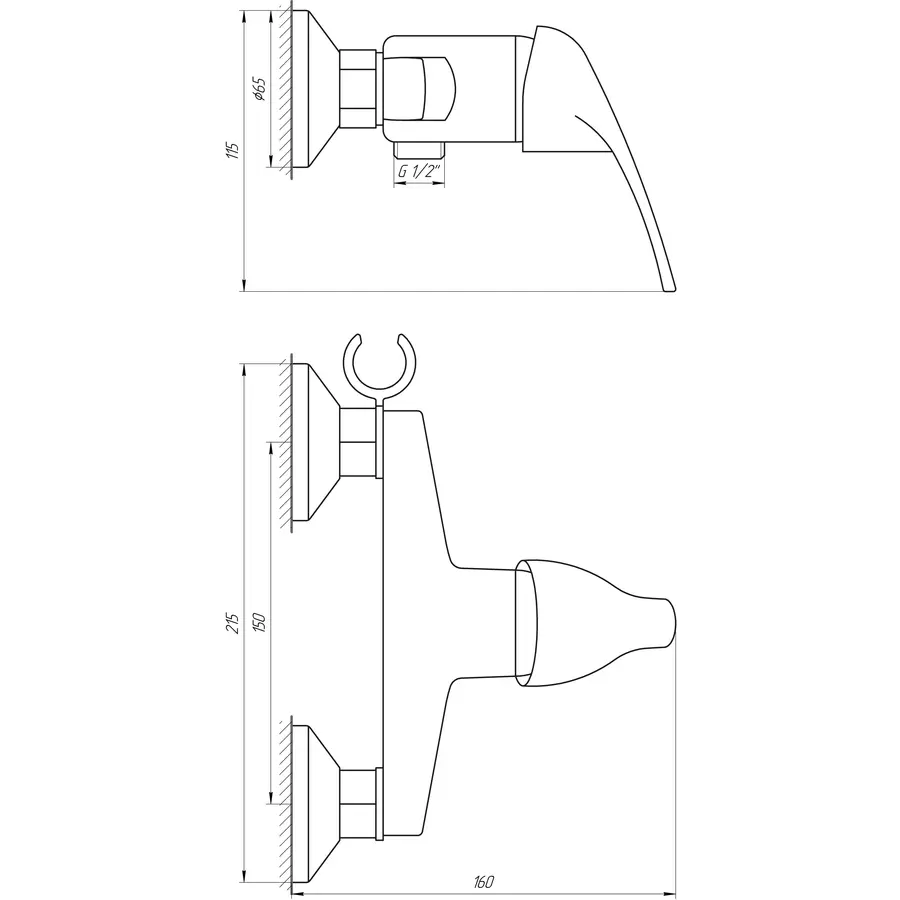 Смеситель гигиенический Globus Lux GLSO-0206N
