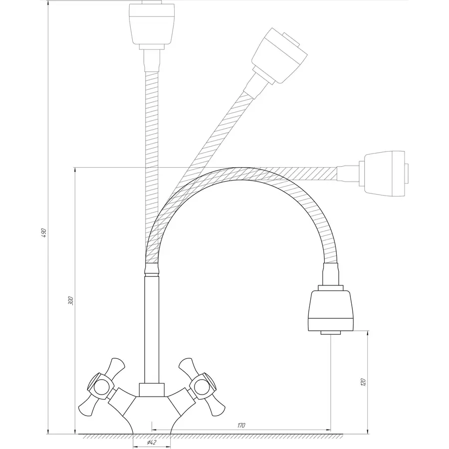 Змішувач для кухні DOMINO DKF-209-103MA-SHARM